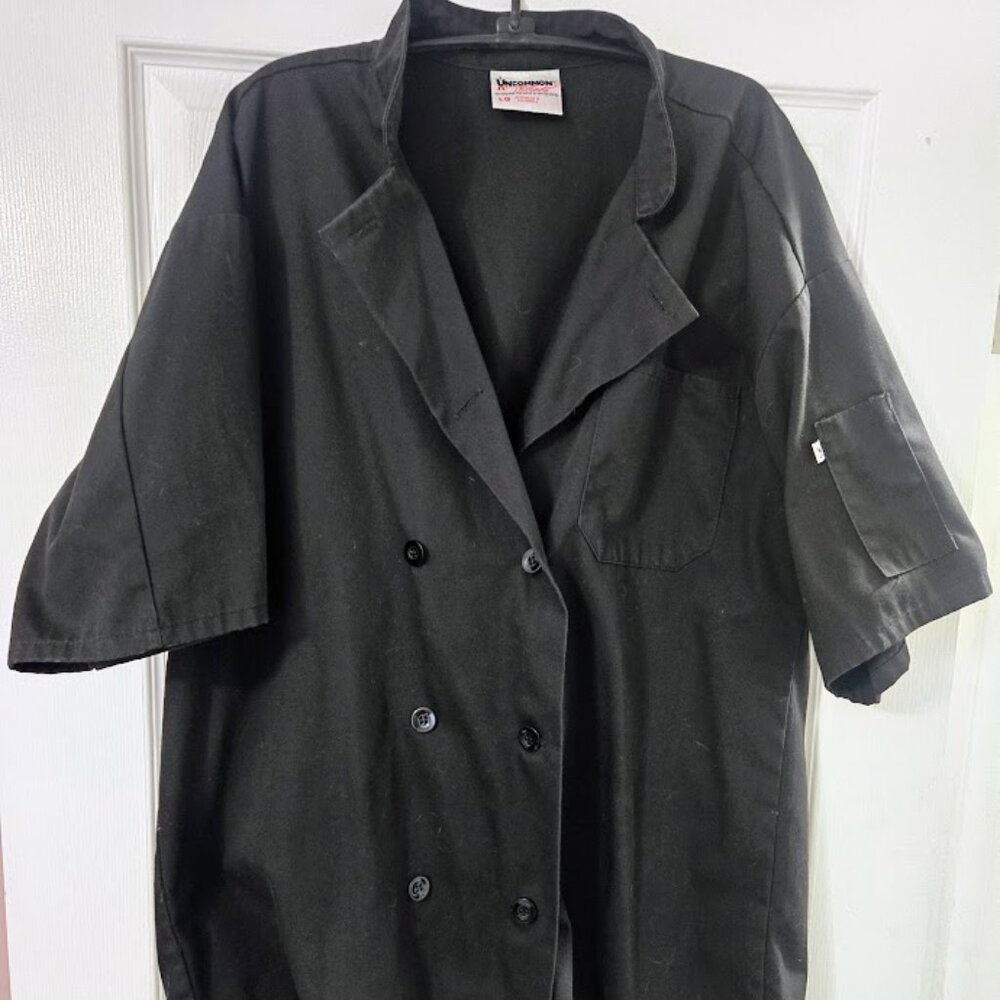 Uncommon Threads Chef black short sleeve‎ button down Size L